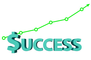 Fototapeta premium Concept of growing business with chart