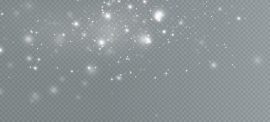 Light effect with glitter particles.Christmas dust.White sparks shine with special light.