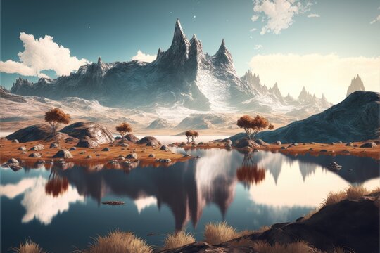 Buthan landscape, created with generative ai