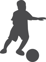 football player kid  silhouette PNG 2023011919