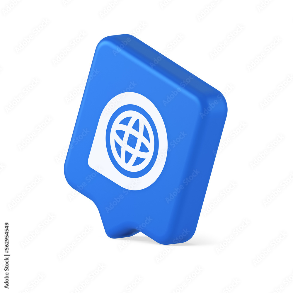 Poster internet access connection pointer button web address global cyberspace communication 3d speech bubb