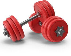Dumbbells on transparent background