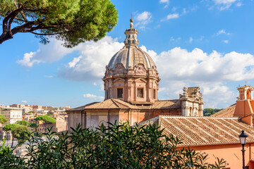 Fototapeta na wymiar Santi Luca e Martina church in Roman Forum, Rome, Italy