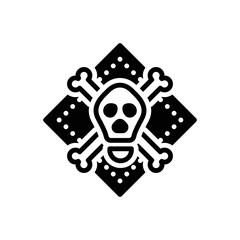 Black solid icon for hazards