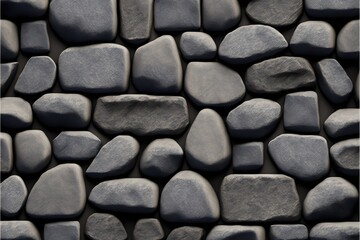 mid gray pebble stone rock surface background texture pattern, generative ai