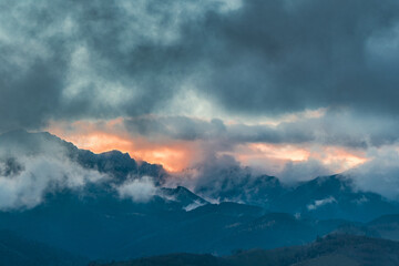 Sunrise mountain landscape