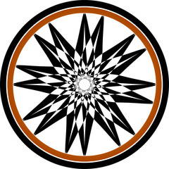 The illustrations and clipart. logo design. black and white shape