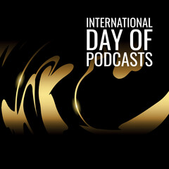 International Day of Podcasts. Design suitable for greeting card poster and banner