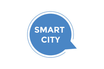 Smart city button web banner templates. Vector Illustration

