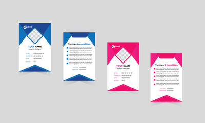 id card modern design template