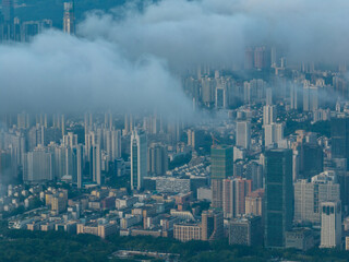 Aerial view of landscape in Shenzhen city,China