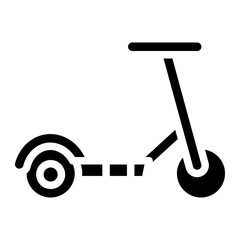 electric scooter glyph 