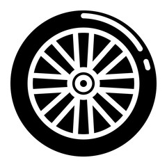 Fototapeta premium scooter tire glyph 