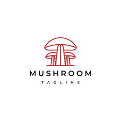 Mushroom logo icon design template