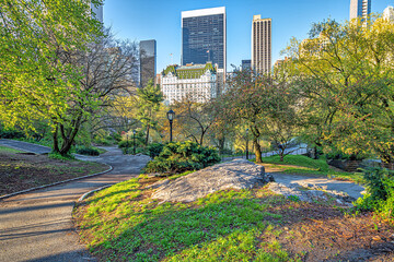 Central Park, New York City at the lake