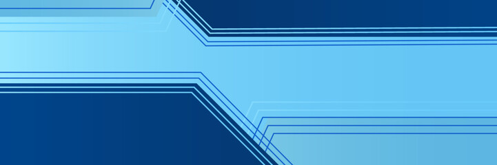 Blue Abstract Memphis Wide Banner Design Background