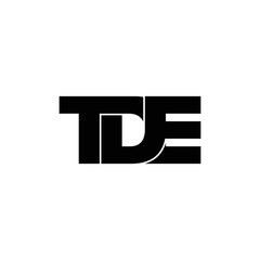 TDE letter monogram logo design vector