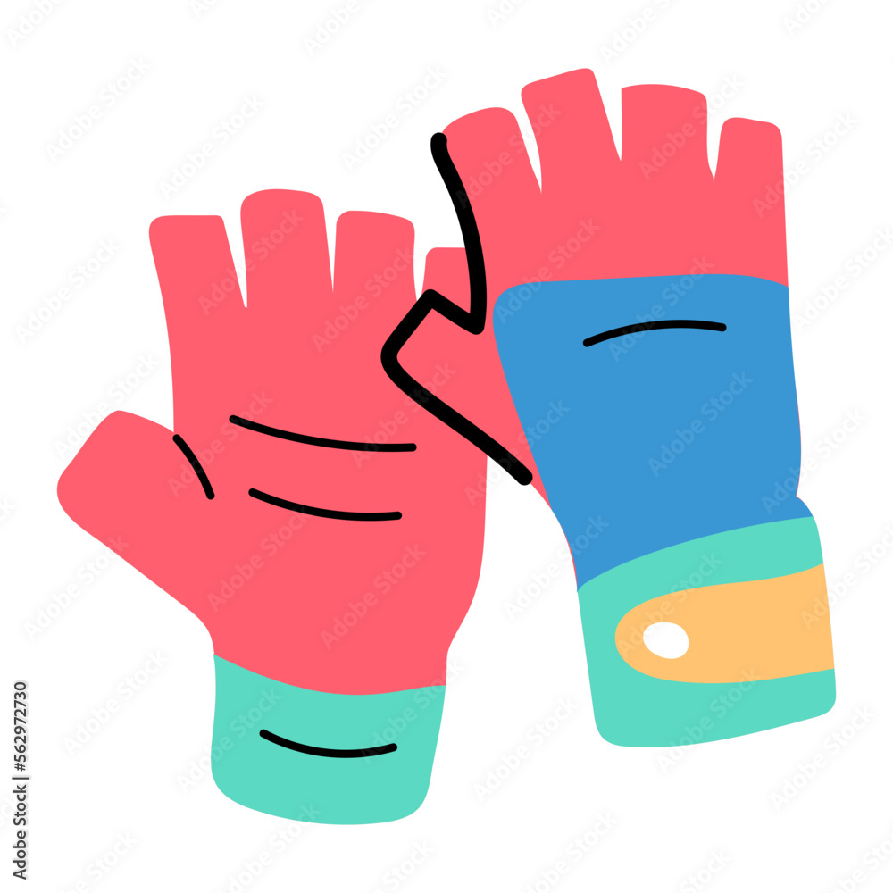 Sticker gym gloves