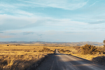 Fototapeta premium South Africa, Mountain Zebra National Park, landscape with sky