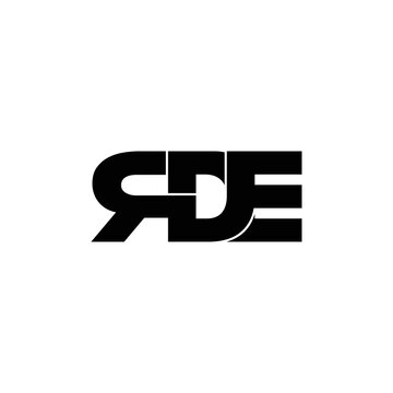 RDE letter monogram logo design vector