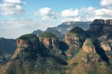 The Three Rondavels, view over the Blyde River Canyon, Drakensberg, South Africa