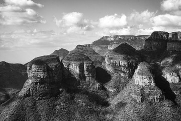 The Three Rondavels, view over the Blyde River Canyon, Drakensberg, South Africa