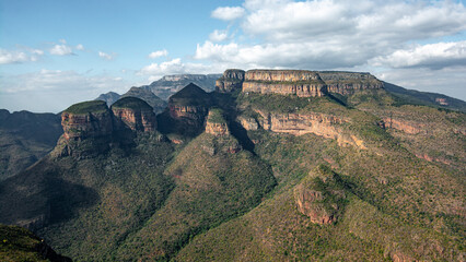The Three Rondavels, view over the Blyde River Canyon, Drakensberg, South Africa
