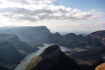 The Three Rondavels, view over the Blyde River Canyon, Drakensberg, South Africa
