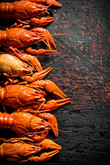 Delicious cooked crayfish.