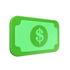 3d money dollar icon illustration render