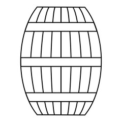 Icon barrel whisky, line barrel wooden, simple cask wood wine