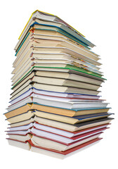 Pile of books isolated. Education concept