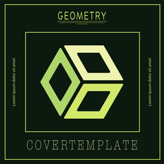Geometric design. Layout of a poster, banner, poster, cover or postcard. The idea of corporate style. Layout of the interior, prints and decorations. Layout for creative design.