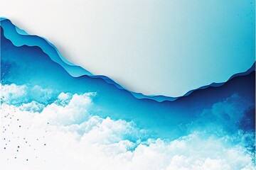 Obraz na płótnie Canvas light blue watercolor cloud abstract background illustration. Generative AI.