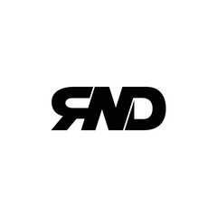 RND letter monogram logo design vector