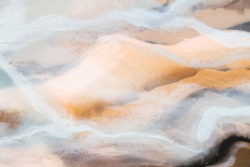 Fluid art for modern banners, ethereal graphic design. Abstract ethereal gold, bronze and white...