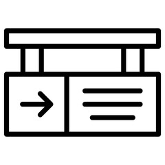 direction signboard icon