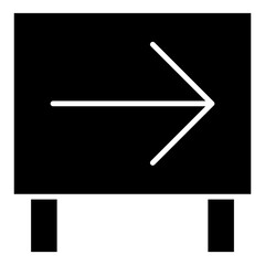 direction signboard icon