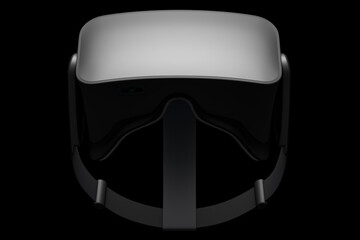 Virtual reality glasses isolated on black background. 3d rendering