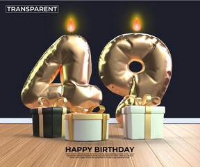 happy birthday gold number 49 anniversary design template eps edit easy