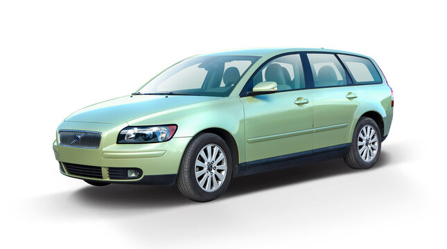 Volvo V50 car isolated on white background, 31 March 2015, Thessaloniki, Greece	

