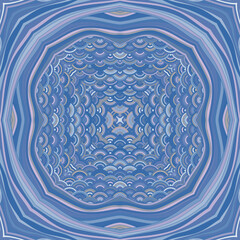 Kaleidoscope magic vector seamless ornament. Creative patchwork sample, decoupage napkin print.