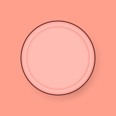 Heart frame. Valentine background with pink hearts. Paper style realistic valentines day card design. free space for text. copy space.