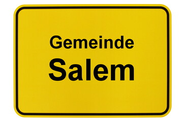 Illustration eines Ortsschildes der Gemeinde Salem in Baden-Württemberg