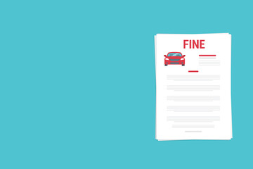 Traffic ticket. Fine for traffic or parking violation.