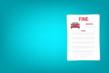 Traffic ticket. Fine for traffic or parking violation.