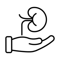 Organ Donation Icon Logo Design Vector Template Illustration Sign And Symbol Pixels Perfect