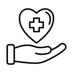 Obraz premium Medical Donation Icon Logo Design Vector Template Illustration Sign And Symbol Pixels Perfect