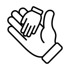 Obraz premium Charity, Reach Out Icon Logo Design Vector Template Illustration Sign And Symbol Pixels Perfect