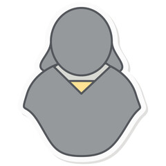 Female User Symbol Infographics Sticker Company Budget Presentation Icon